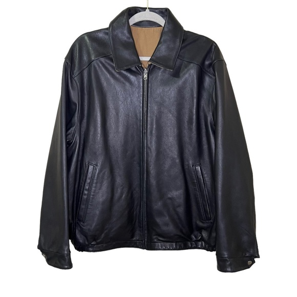 Turnbury Other - VTG TURNBURY Reversible  Genuine Lamb Skin Leather Elastic Waist Bomber Jacket
